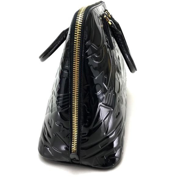 Prada Design Embossed Bag Handbag Patent Black - Picture 4 of 9